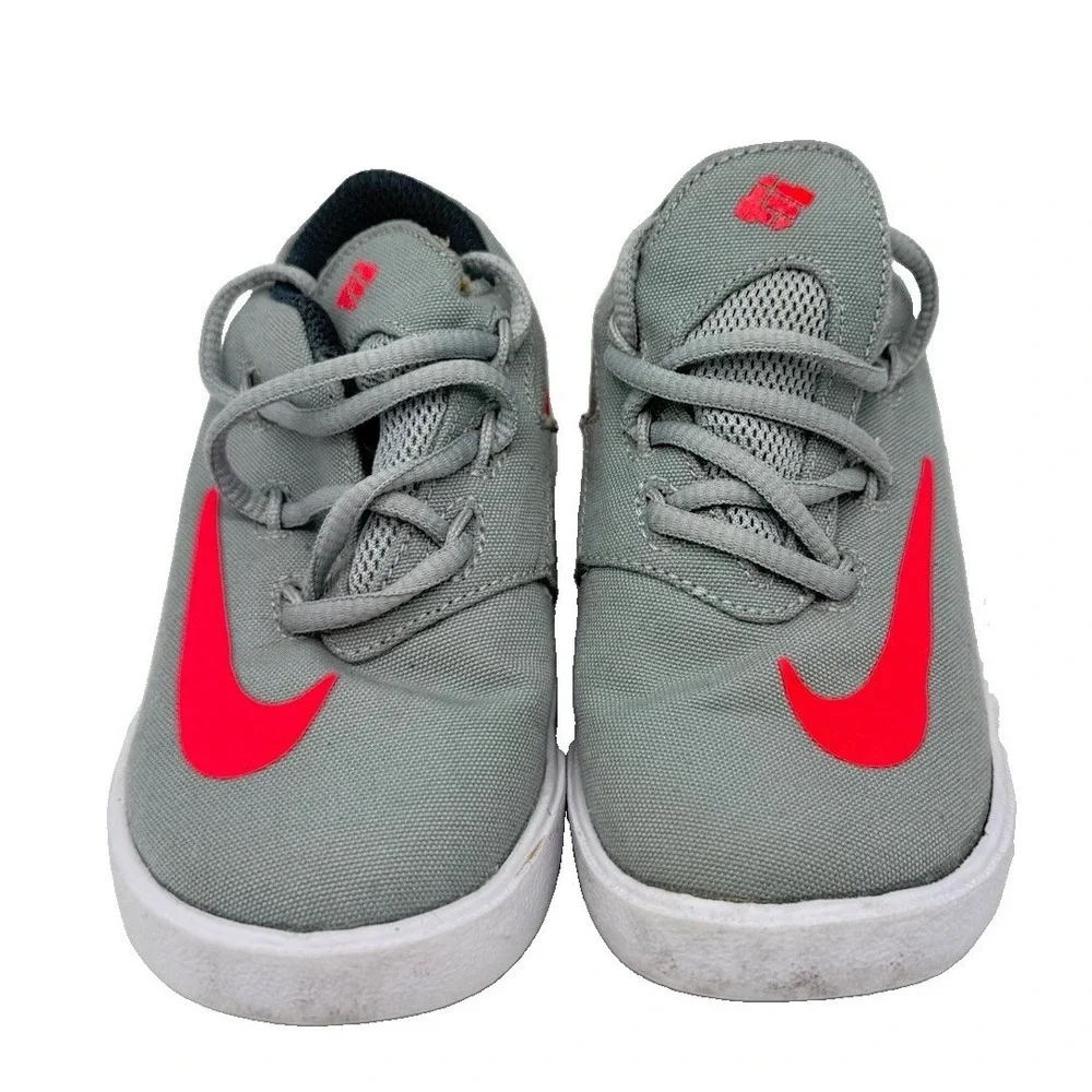 Nike KD Vulc Shoes Youth Sz 7C Gray Hyper Punch Sneakers Trainers
